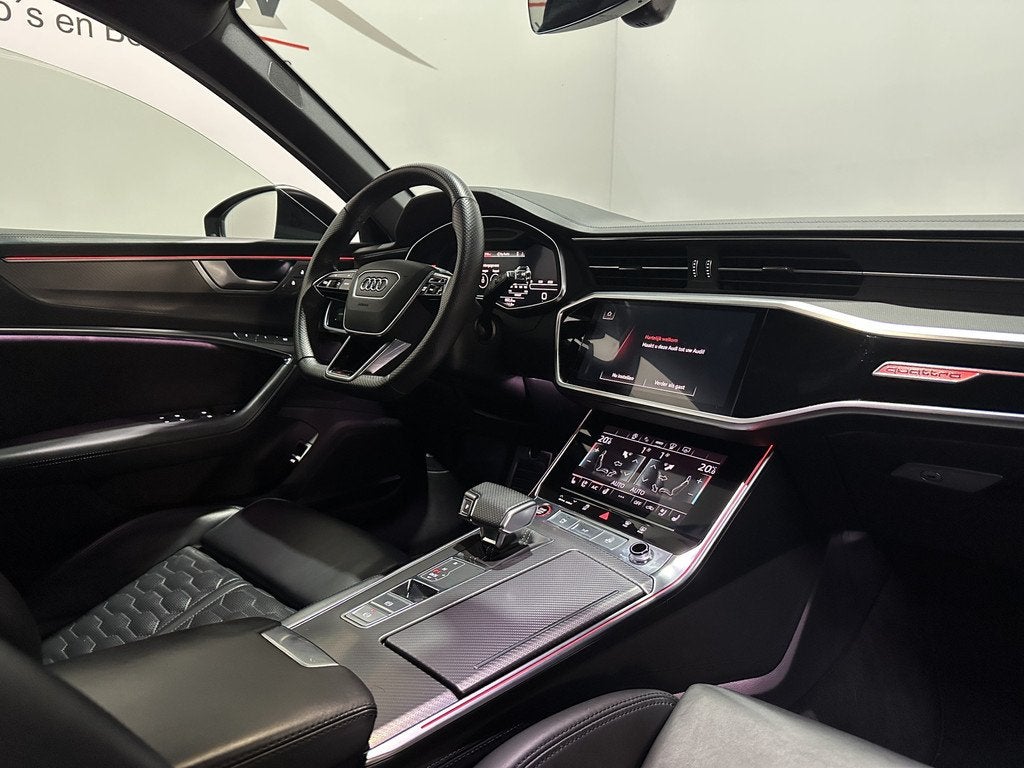 Audi RS6 TFSI Quattro - RS Dynamic - Akrapovic - Pano - Soft, Auto's, Audi, Automaat, Gebruikt, Leder, Vierwielaandrijving