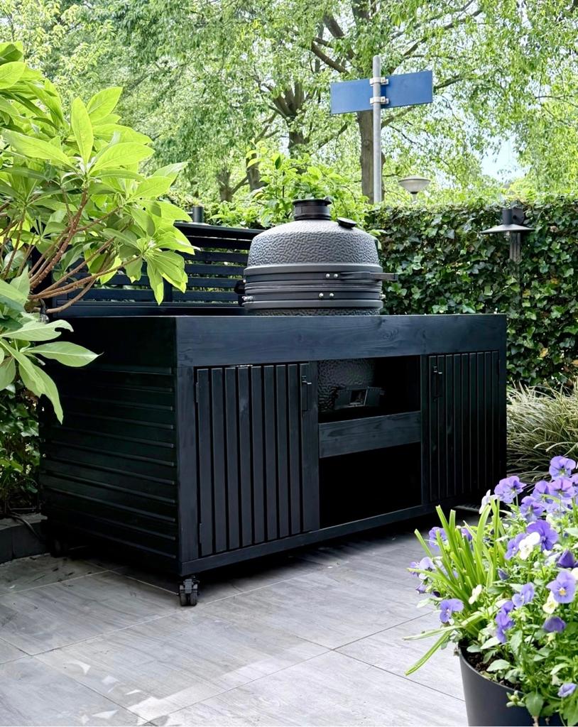 Luxe high-end buitenkeuken voor kamado, Ophalen of Verzenden, Nieuw, Houtskool