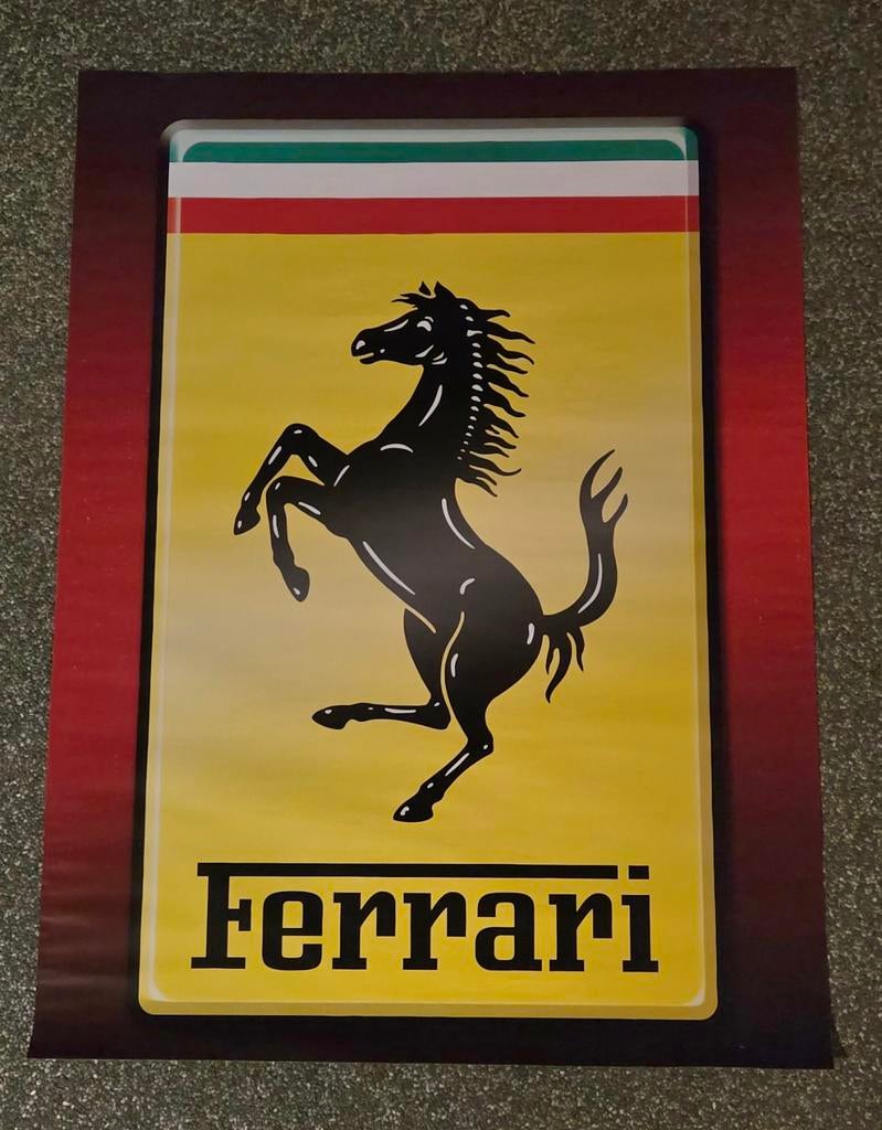 Ferrari poster, Ophalen of Verzenden, Gebruikt, Auto's