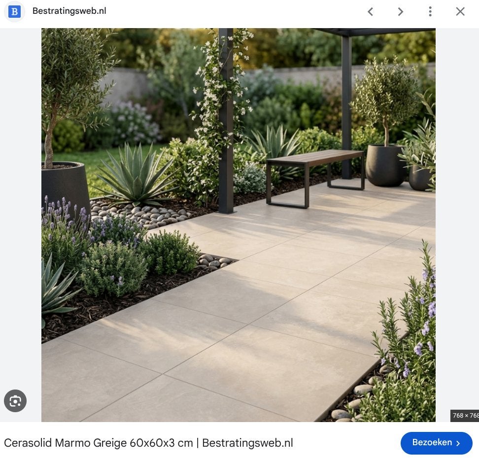 ca23,2 m² keramische terrastegels 60x60x3cm– vanaf 17,5 p/m², Ophalen, Keramiek, Nieuw, 10 m² of meer
