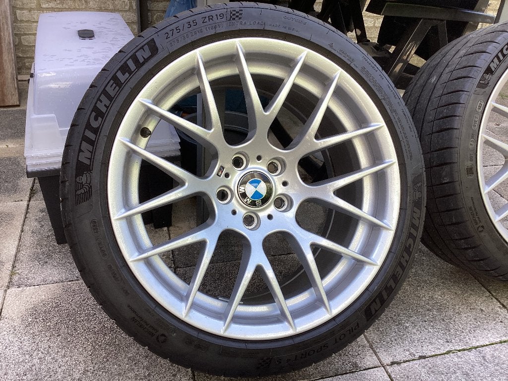 Te Koop; set BMW E92 M3 Competition velgen met MPS4S banden., Auto-onderdelen, 19 inch, 255 mm, Banden en Velgen, Nieuw