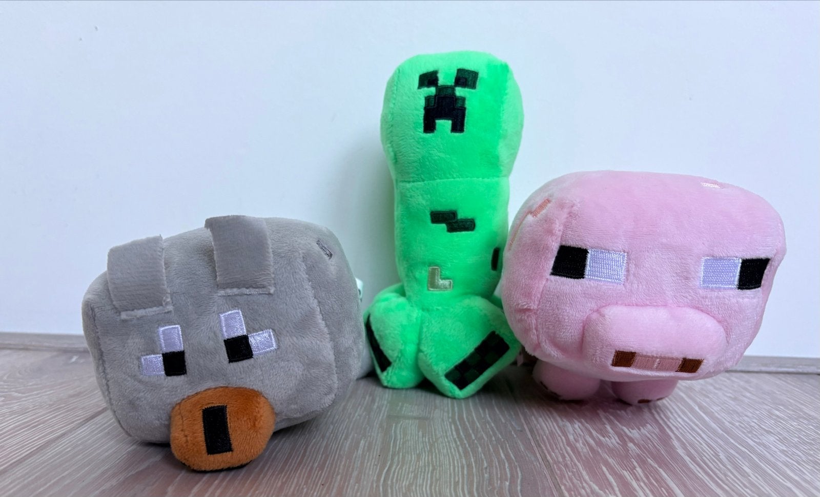 Minecraft Knuffels: Creeper, Varken en Wolf, Kinderen en Baby's, Overige merken, Overige karakters, Overige typen, Ophalen of Verzenden