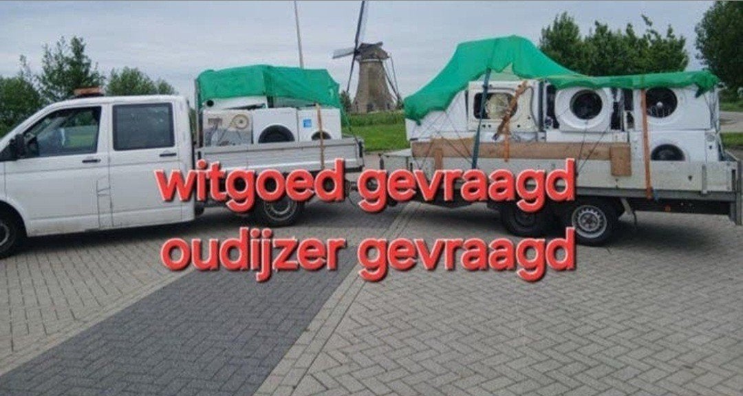 oude metalen witgoed gevraagd, Ophalen