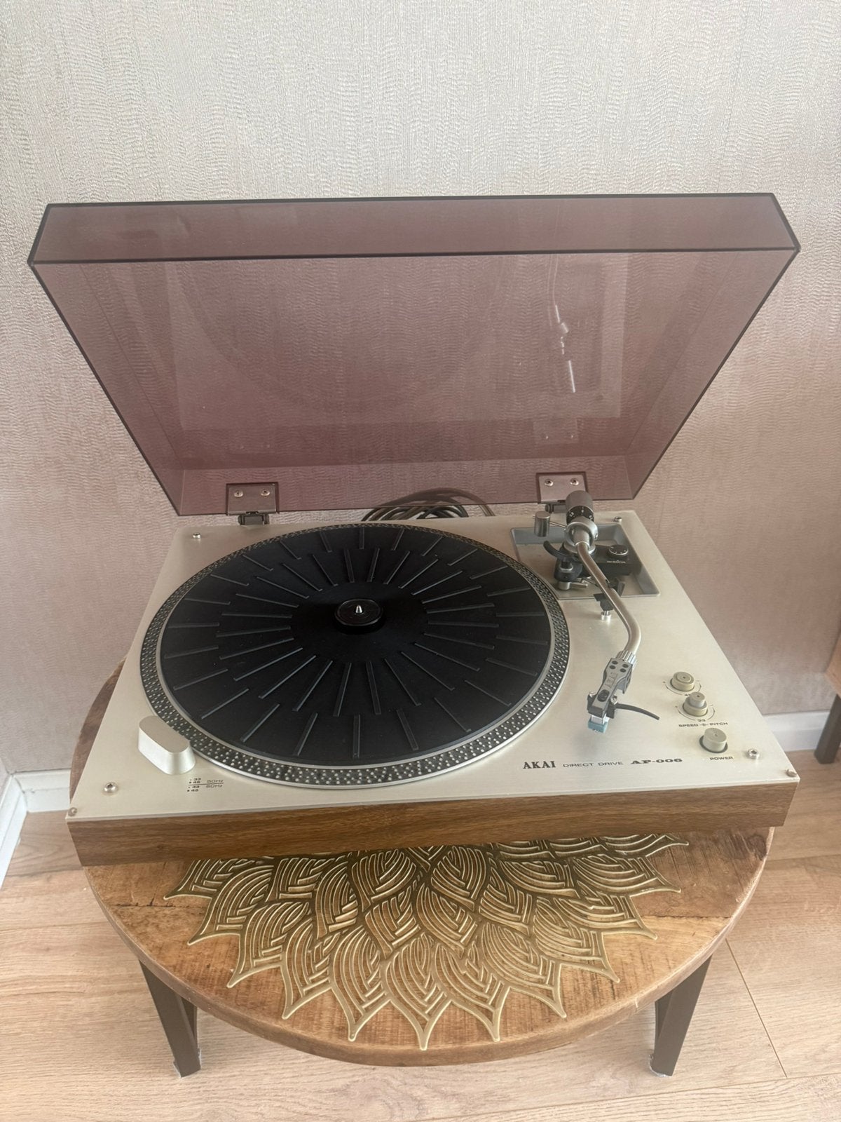 Akai AP-006 Direct drive, Ophalen, Automatisch, Zo goed als nieuw, Platenspeler