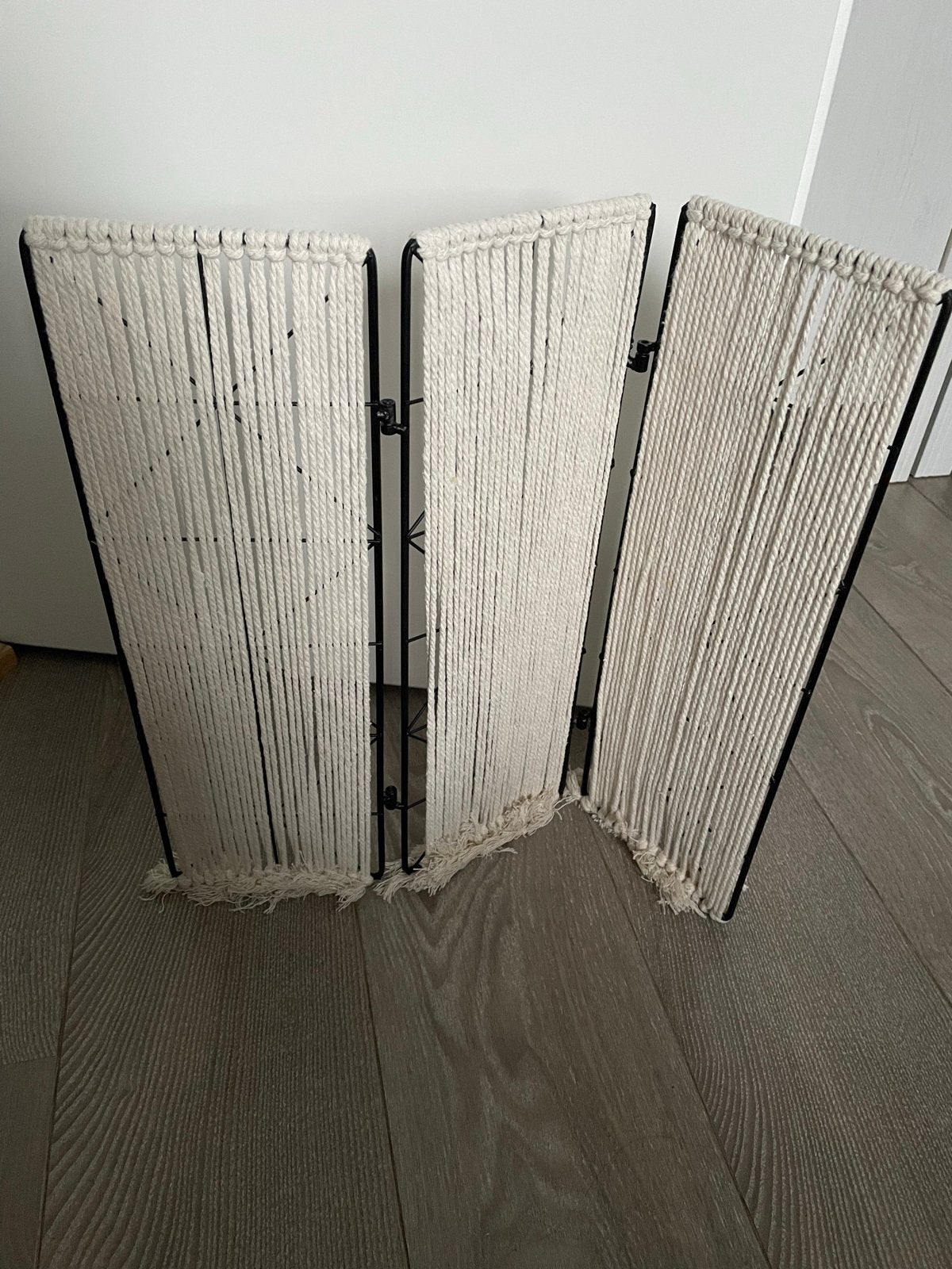 Decoratief kamerscherm met macramé design, Ophalen, Zo goed als nieuw