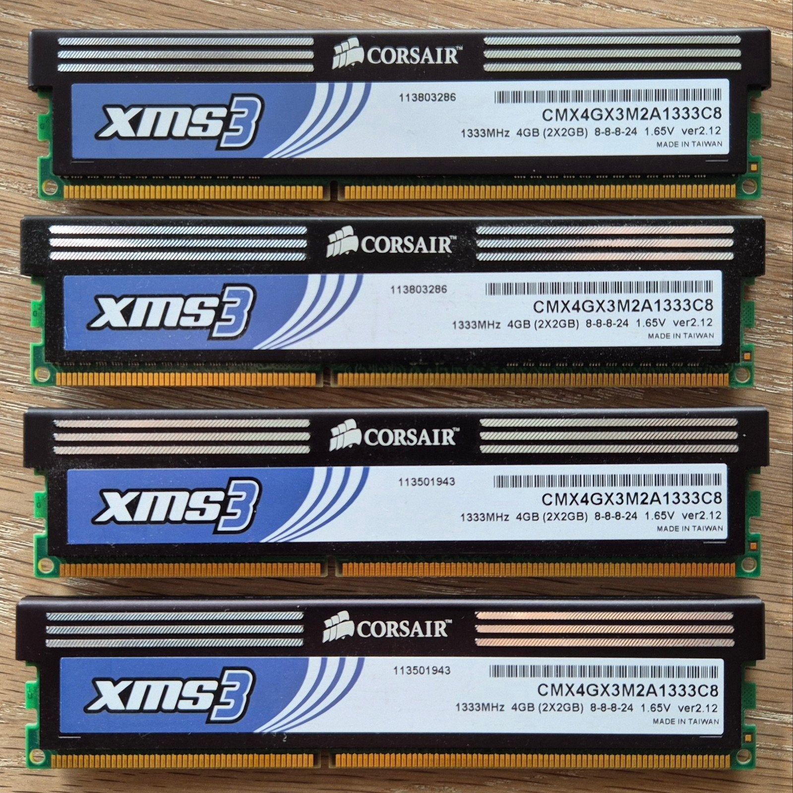 Corsair XMS3 DDR3 RAM - 4x4GB (16GB totaal) 1333MHz, Computers en Software, RAM geheugen, Gebruikt, Server, DDR3, Ophalen of Verzenden