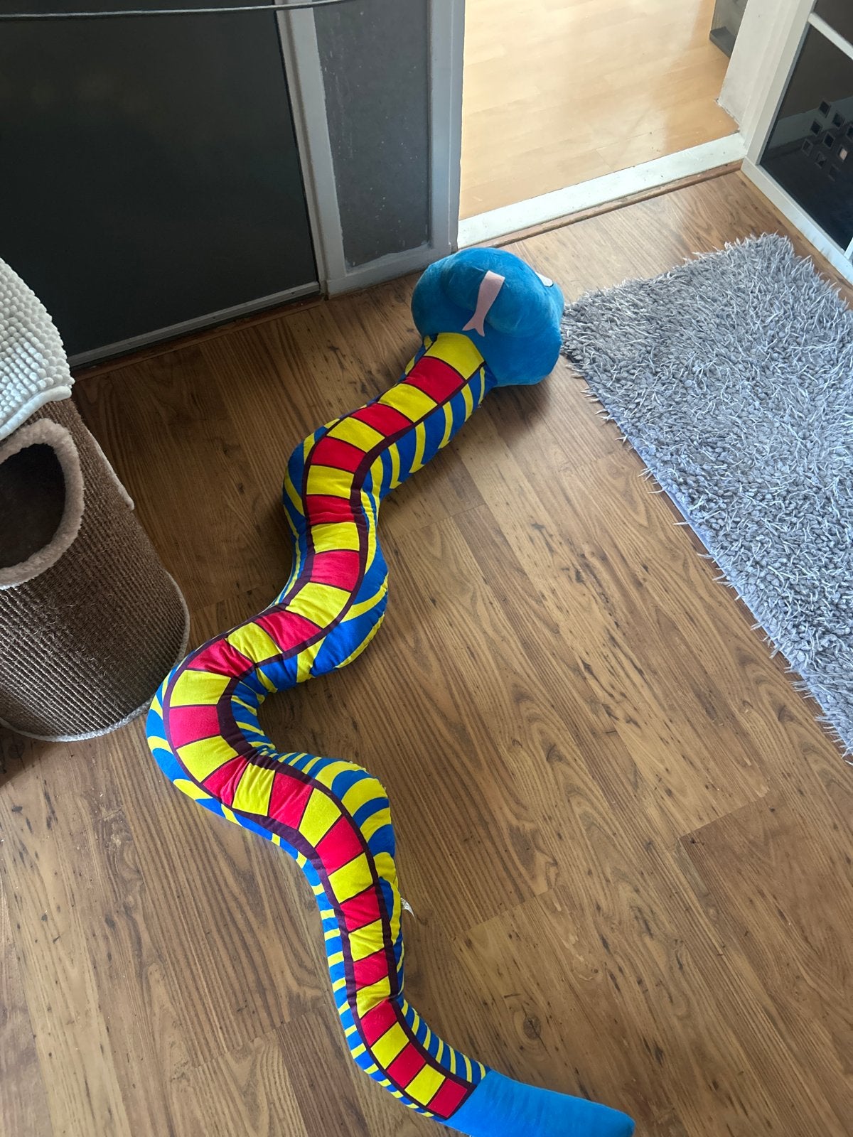Grote Nicky Toy Knuffelslang - 2,5 meter lang, Ophalen, Gebruikt, Overige typen, Meerkleurig