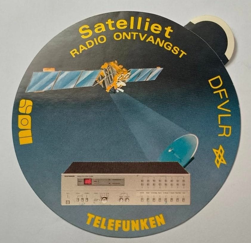 Sticker Telefunken satelliet/radio ontvangst (NOS/DFVLR), Ophalen of Verzenden, Zo goed als nieuw, Merk