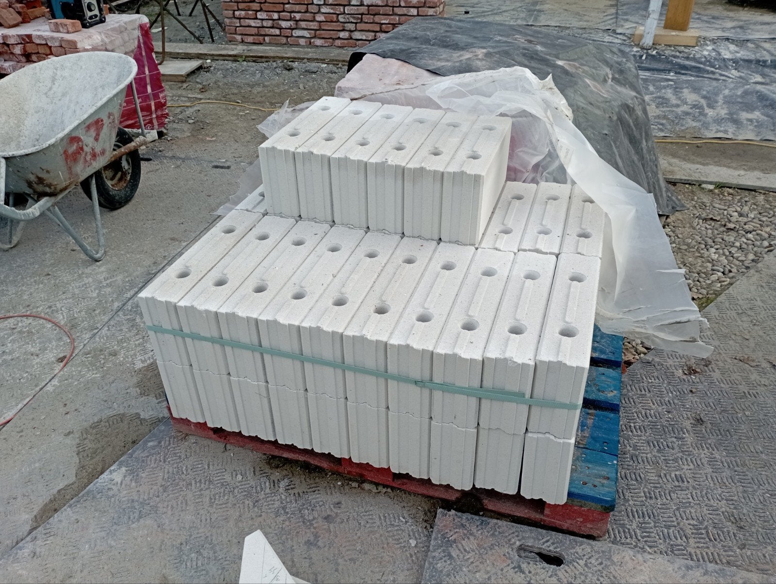 Kalkzandsteen Vellingblokken 437x100x198, Ophalen, Nieuw, Kalkzandstenen