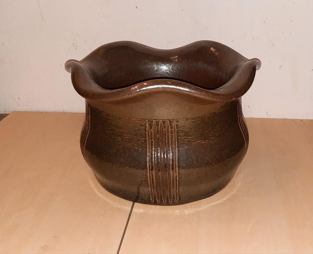 Mooie zware bloempot, geen goedkope pot, Gebruikt, Minder dan 40 cm, Aardewerk, Ophalen