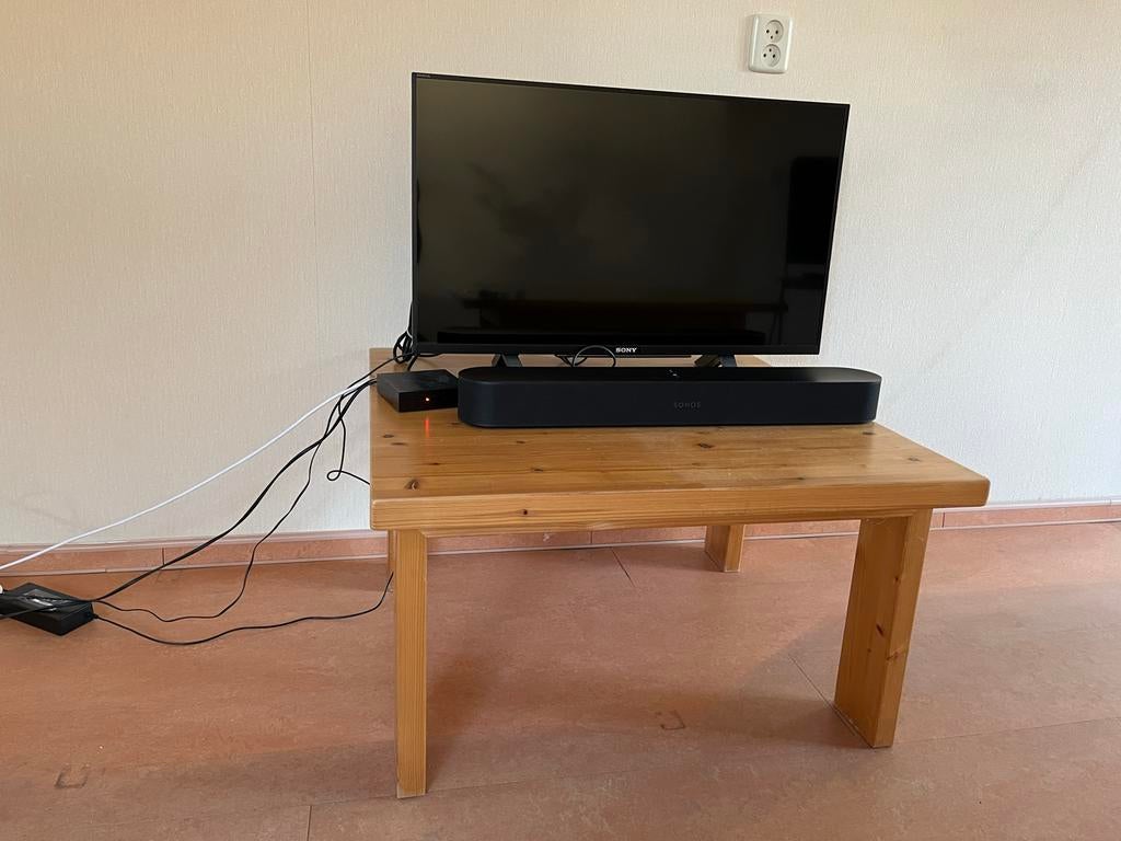 Salontafel Lundia hout 76x76x45 cm, Ophalen, Gebruikt, Vierkant, 50 tot 100 cm