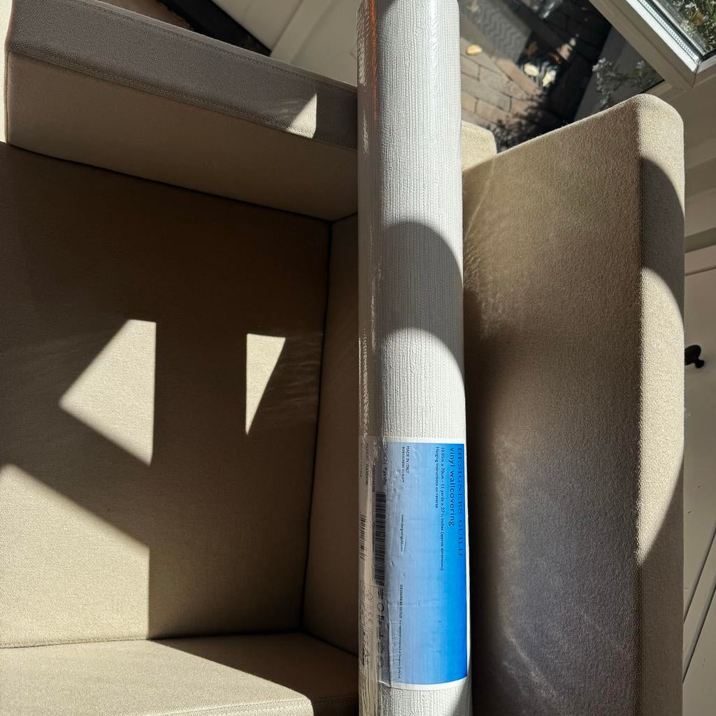 Designers Guild Kyushu Vinyl Behang - Nieuw, Huis en Inrichting, Stoffering | Behang, Beige, Grijs, 25 tot 50 m², Ophalen