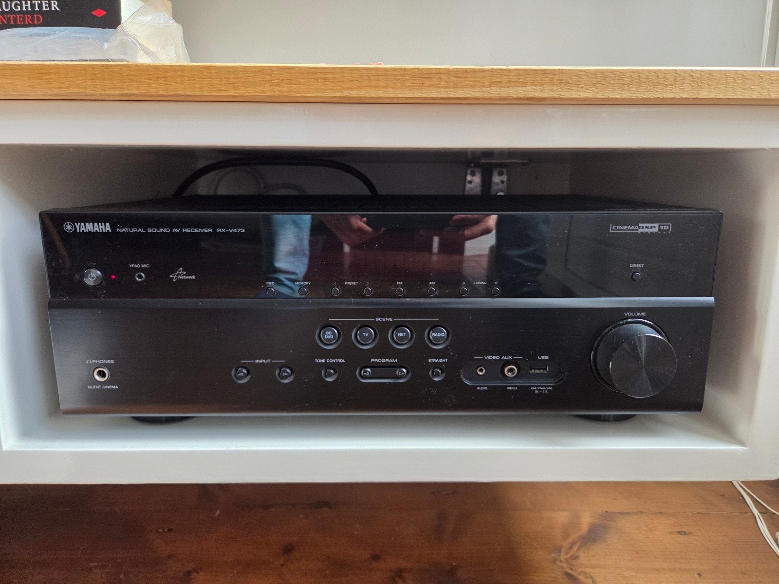 Yamaha RX-V473 Receiver met Harman Kardon 5.1 Speakerset, Ophalen, Gebruikt, Yamaha, 120 watt of meer