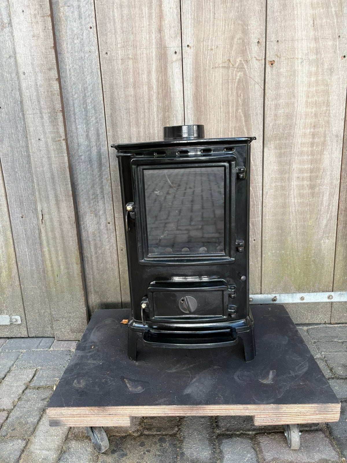 Heta scandia 6304 emaille houtkachel, Huis en Inrichting, P, P, P, Houtkachel