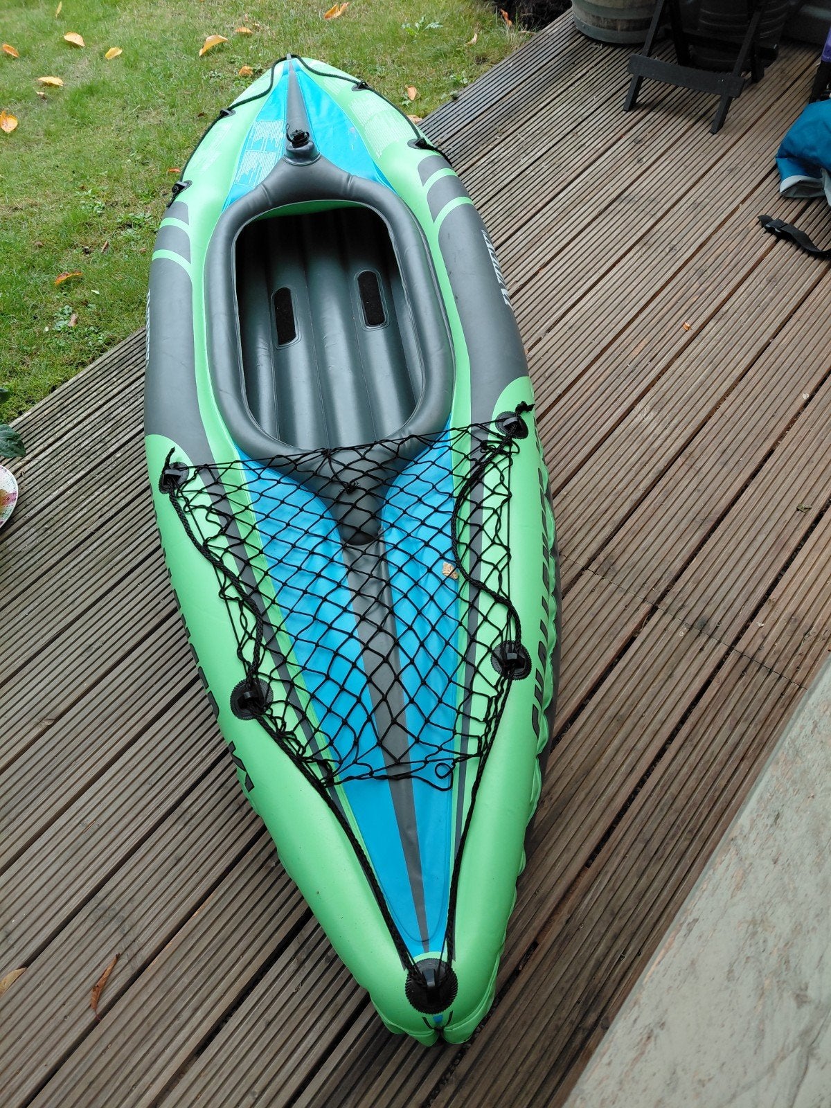 Intex Challenger K1 opblaasbare kajak met peddel, Watersport en Boten, Ophalen of Verzenden, Opblaasbaar, Zo goed als nieuw, 1-persoons
