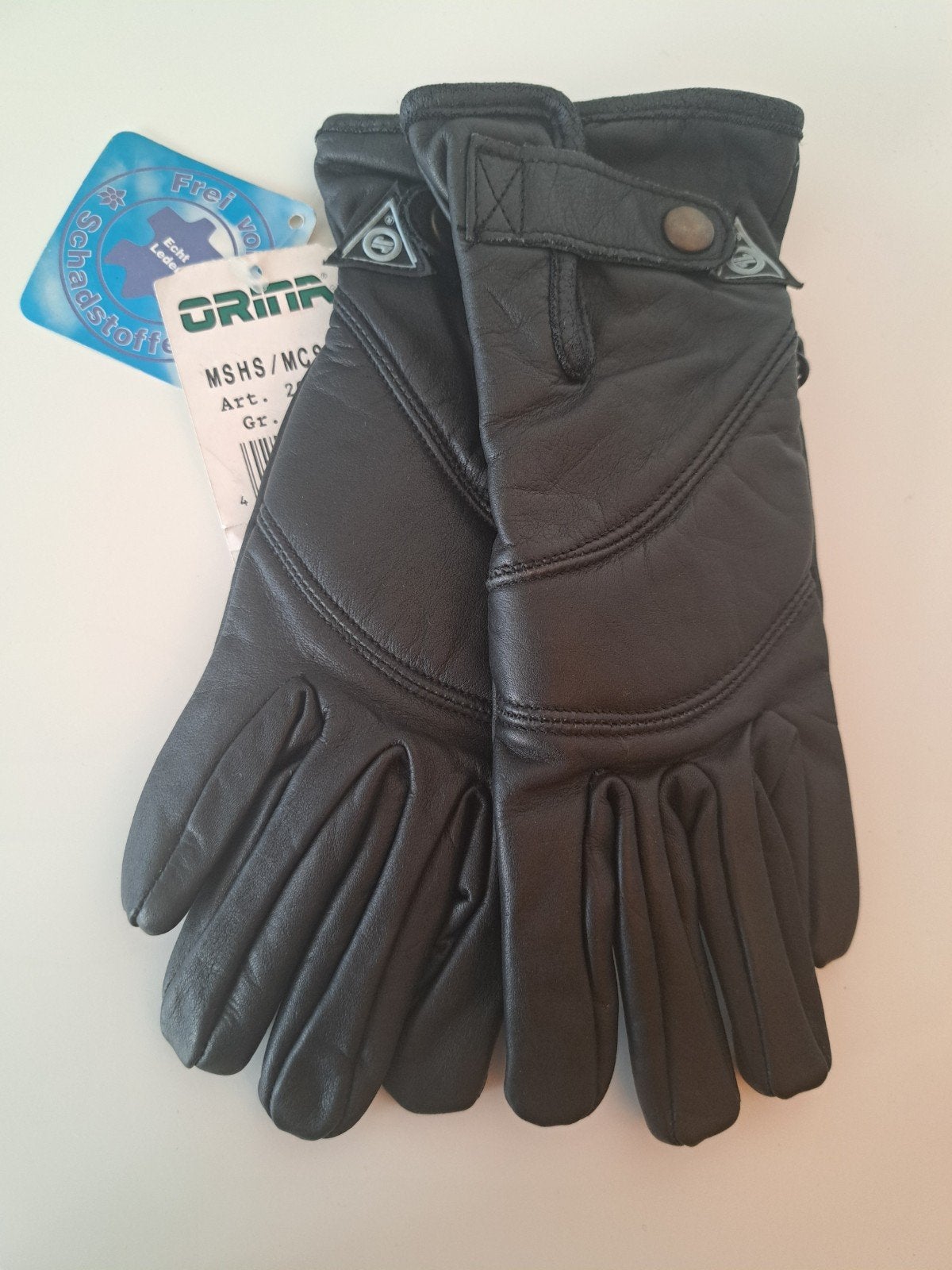 NIEUW Orina motorhandschoenen - zwarte leder, Motoren, Ophalen of Verzenden, Nieuw met kaartje, Handschoenen