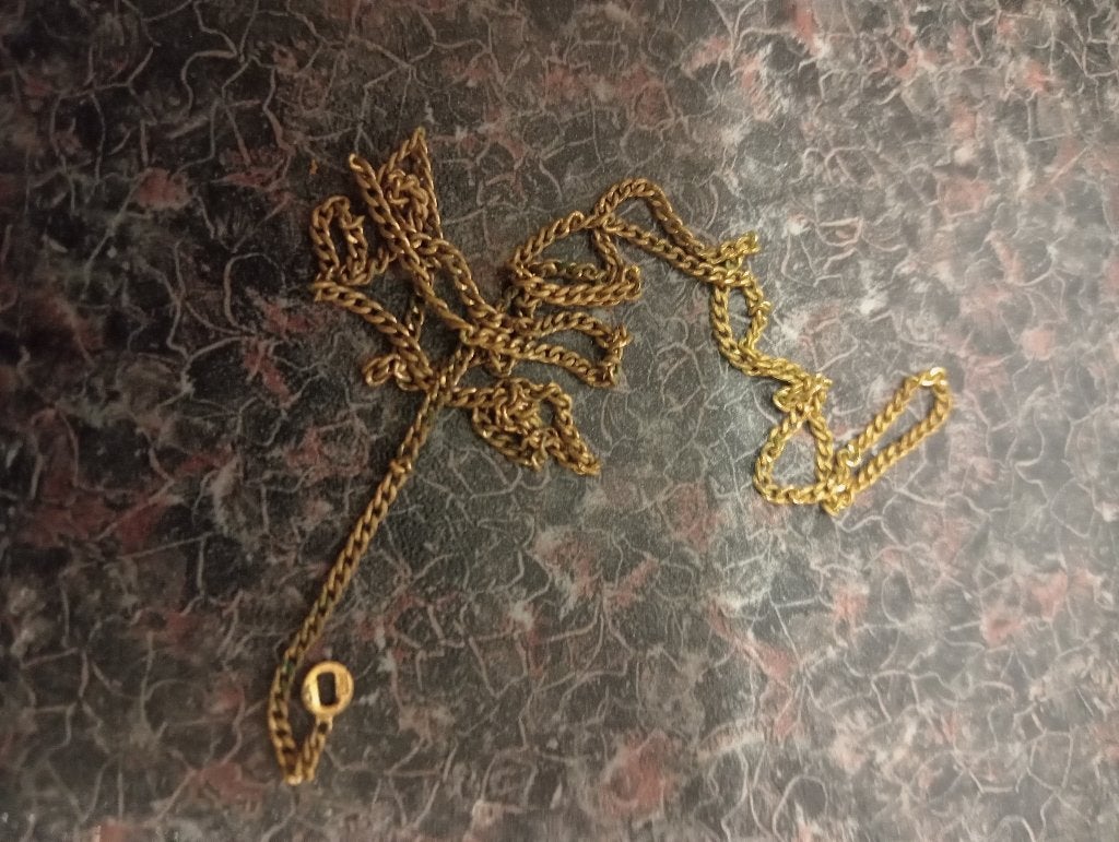 verguld kettingtje, Ophalen of Verzenden, Gebruikt, Goud, Overige materialen