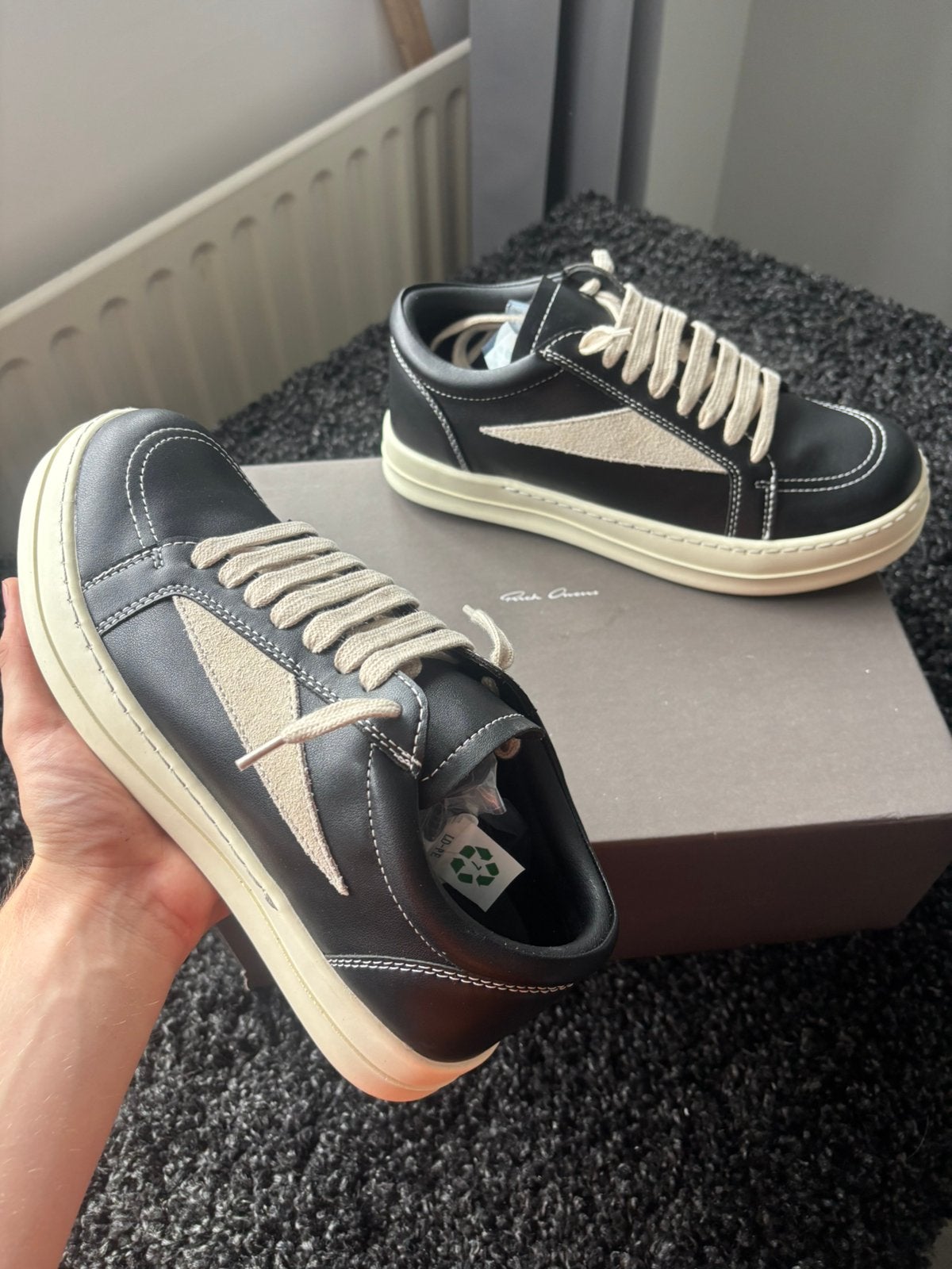 Rick Owens Vintage Low Sneakers Black, Zwart, Nieuw, Ophalen of Verzenden, Sneakers of Gympen