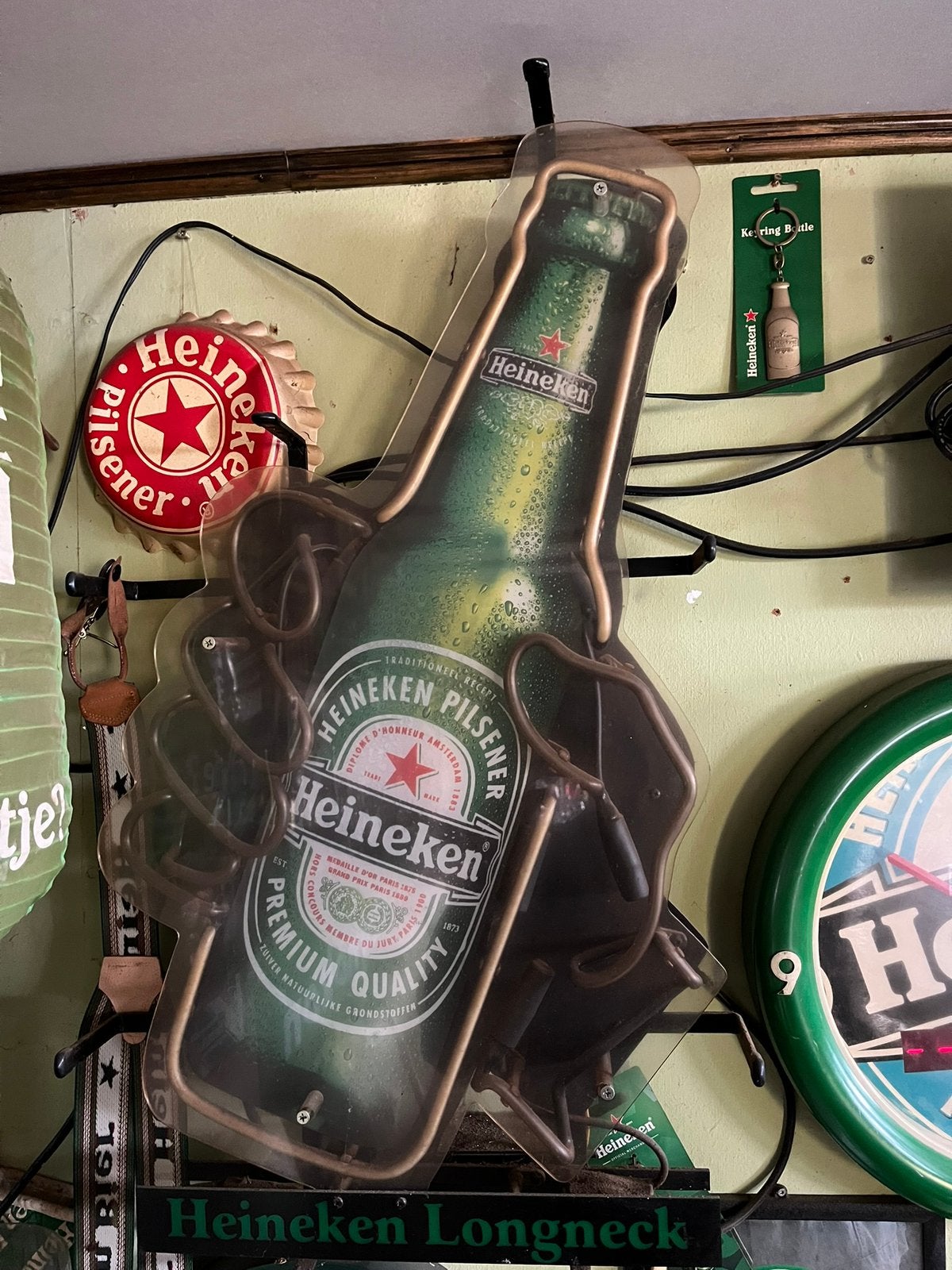Heineken longneck neon verlichting, Ophalen, Reclamebord, Plaat of Schild, Heineken