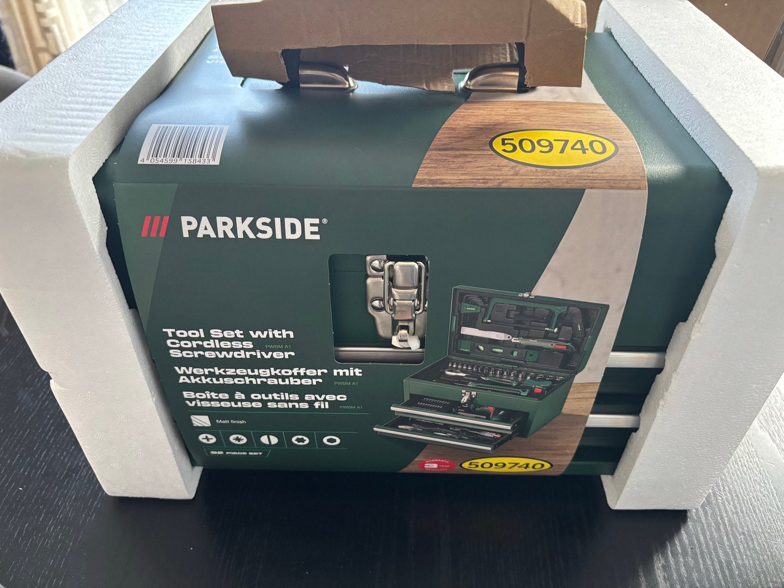 Parkside Gereedschapskoffer met Accuschroevendraaier, Ophalen, Nieuw, Gereedschapsset, Parkside