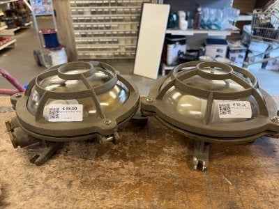 Messing Bulleye lamp, Niet ingevuld, Gebruikt, Niet ingevuld, Niet ingevuld