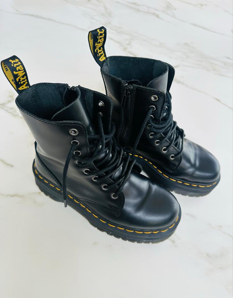 Dr. Martens Jadon Plateau Laarzen - Maat 38, Kleding | Dames, Schoenen, Ophalen of Verzenden, Zo goed als nieuw, Zwart, Lage of Enkellaarzen