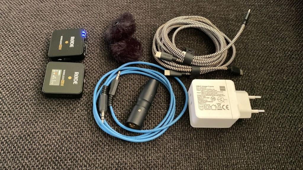 Rode wireless GO set inclusief lader, Ophalen of Verzenden, Zo goed als nieuw, Audio