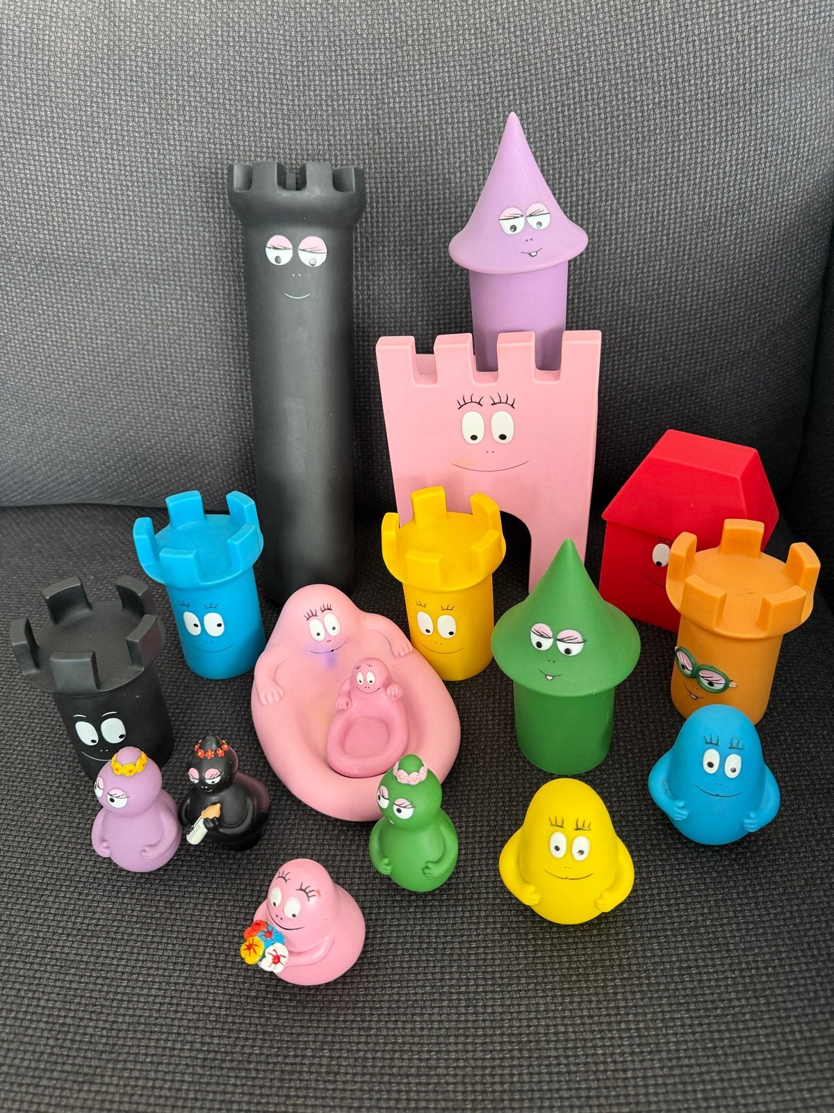 Plastoy Barbapapa figuren en kasteel speelset, Ophalen of Verzenden, Gebruikt