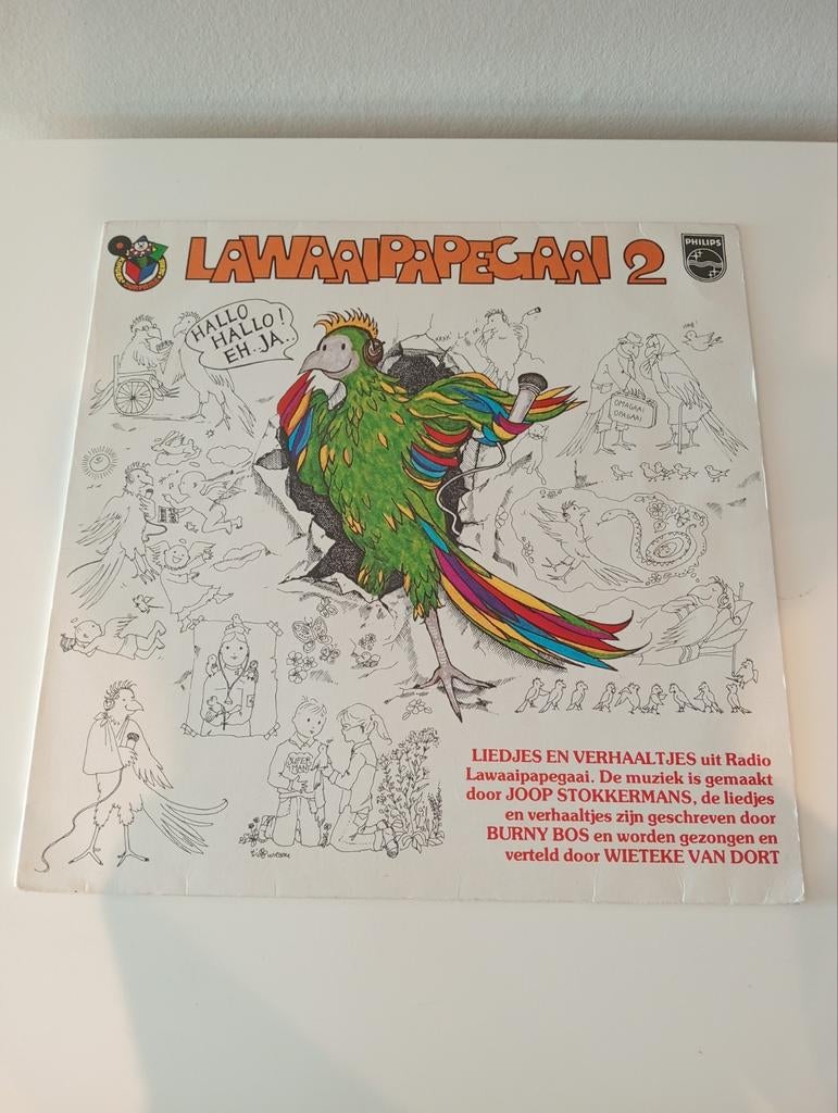 Lawaaipapegaai 2 LP - Liedjes en verhaaltjes, Gebruikt, 6 tot 9 jaar, Originele persing, Ophalen of Verzenden