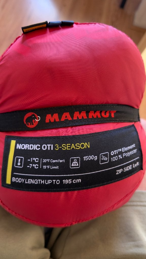 Mammut nordic oti 3-season 195cm, Ophalen, Zo goed als nieuw