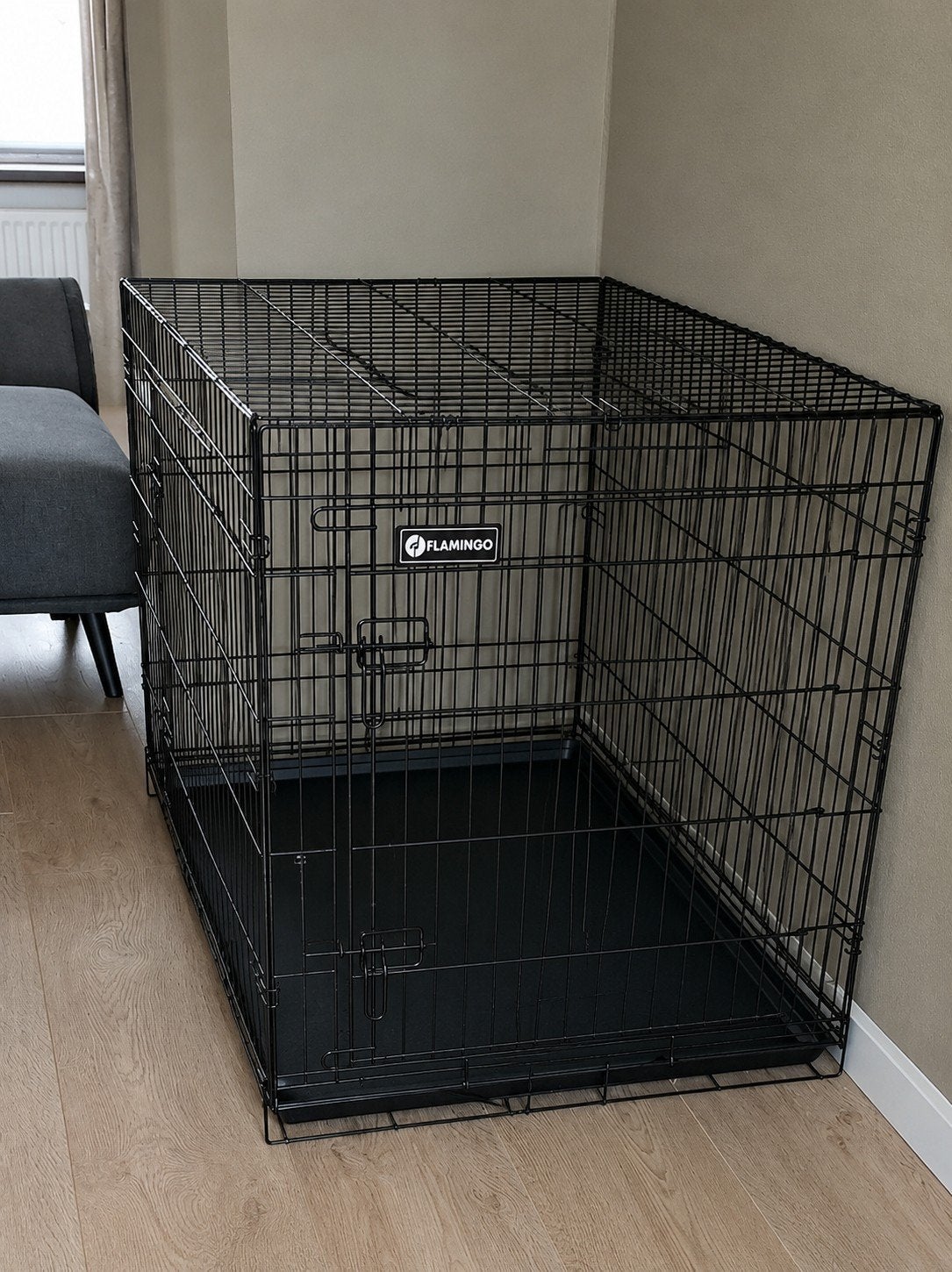 xl bench flamingo zwart, Dieren en Toebehoren, Ophalen, Gebruikt