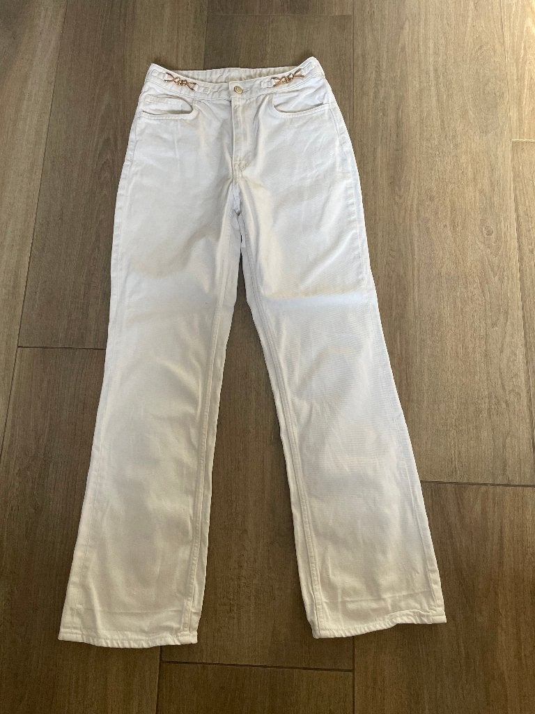 Divided: leuke witte katoenen broek maat 36, Divided, Wit, Ophalen of Verzenden, Zo goed als nieuw