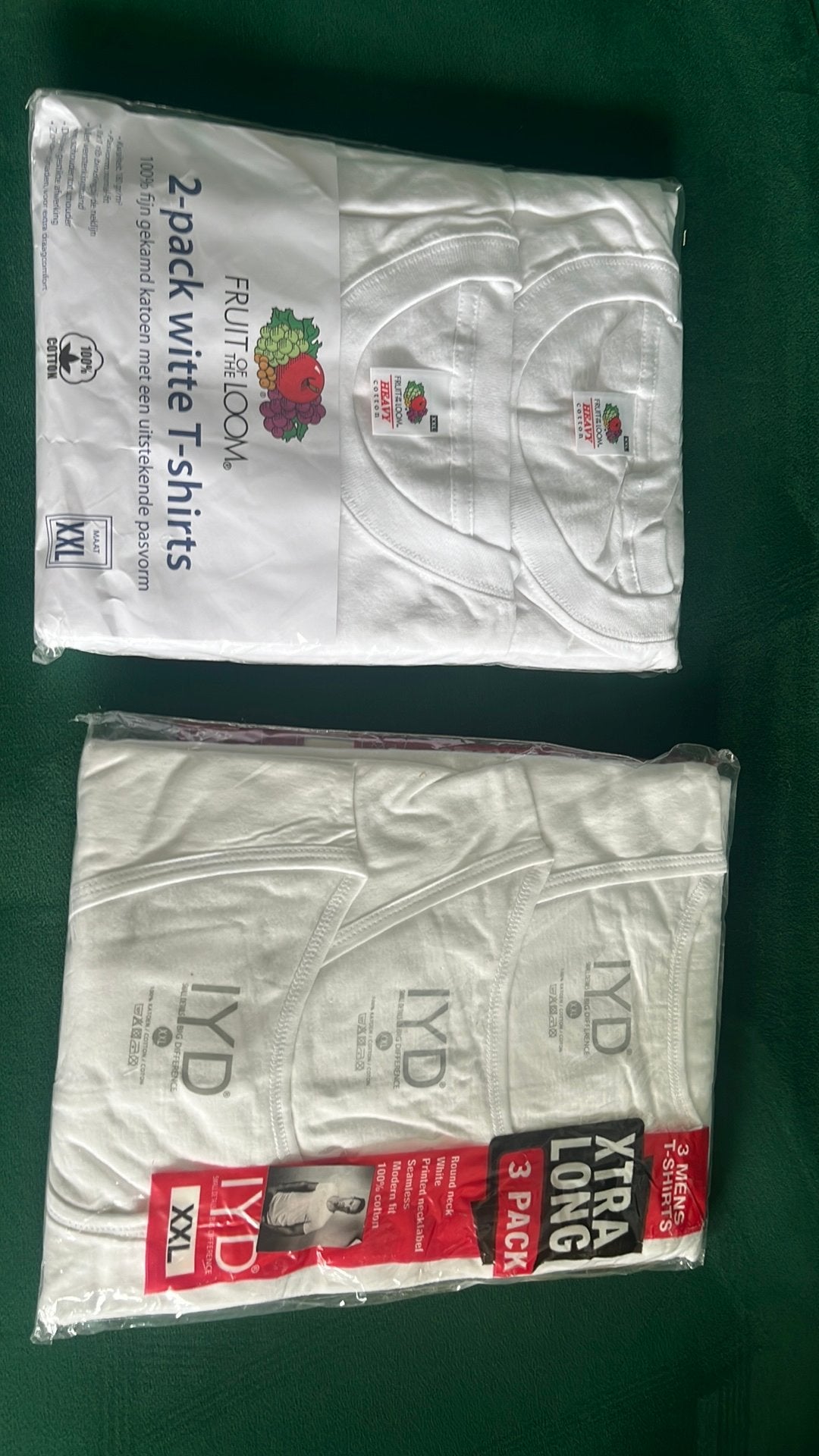5 stuks nieuwe witte heren  T-shirt ., mt xxL. Pr 12.50 .,, Kleding | Heren, T-shirts, Ophalen of Verzenden, Nieuw, Overige maten