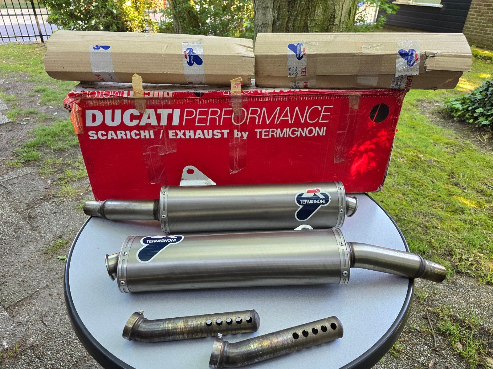 Termignoni uitlaat demper Ducati Monster 600 620 695 750, Motoren, Ophalen of Verzenden