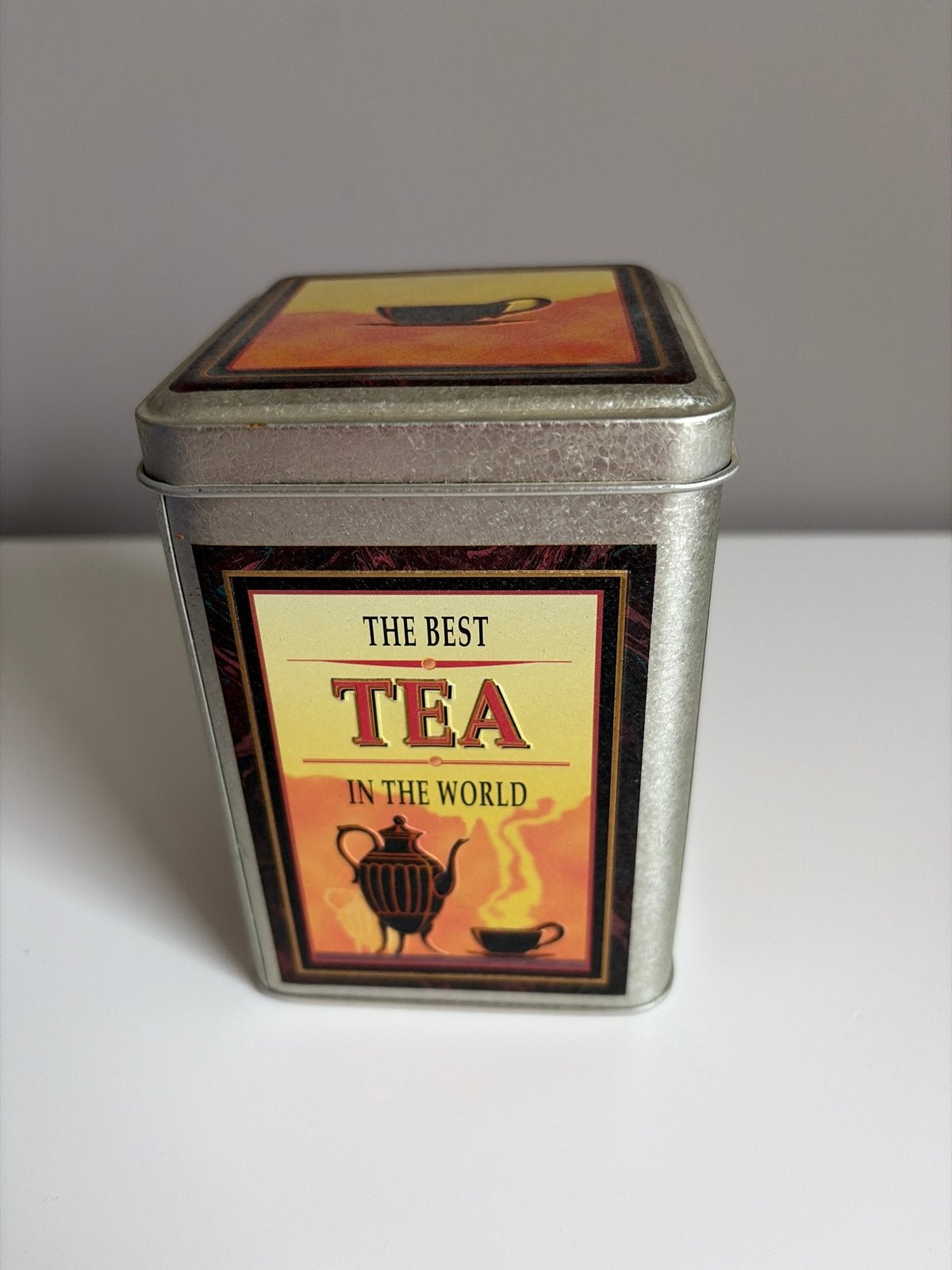 Vintage theeblikje "The Best Tea in the World", Ophalen of Verzenden, Gebruikt, Thee, Overige merken