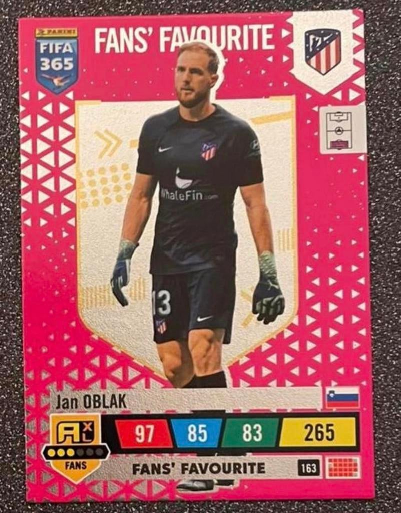 Panini Fifa365 2023  FANS’ FAVOURITE  OBLAK  ATLÉTICO MADRID, Verzenden, Zo goed als nieuw, Plaatje