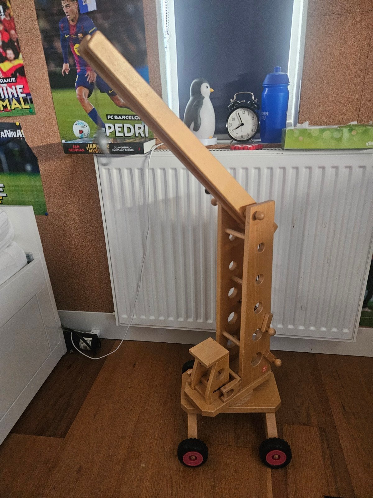 Fagus houten hijskraan met wielen, Kinderen en Baby's, Speelgoed | Houten speelgoed, Ophalen, Gebruikt