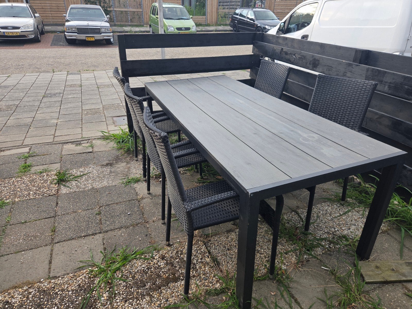 Tuintafel met 5 stoelen, Tuin en Terras, Tuinsets en Loungesets, Ophalen of Verzenden, Gebruikt