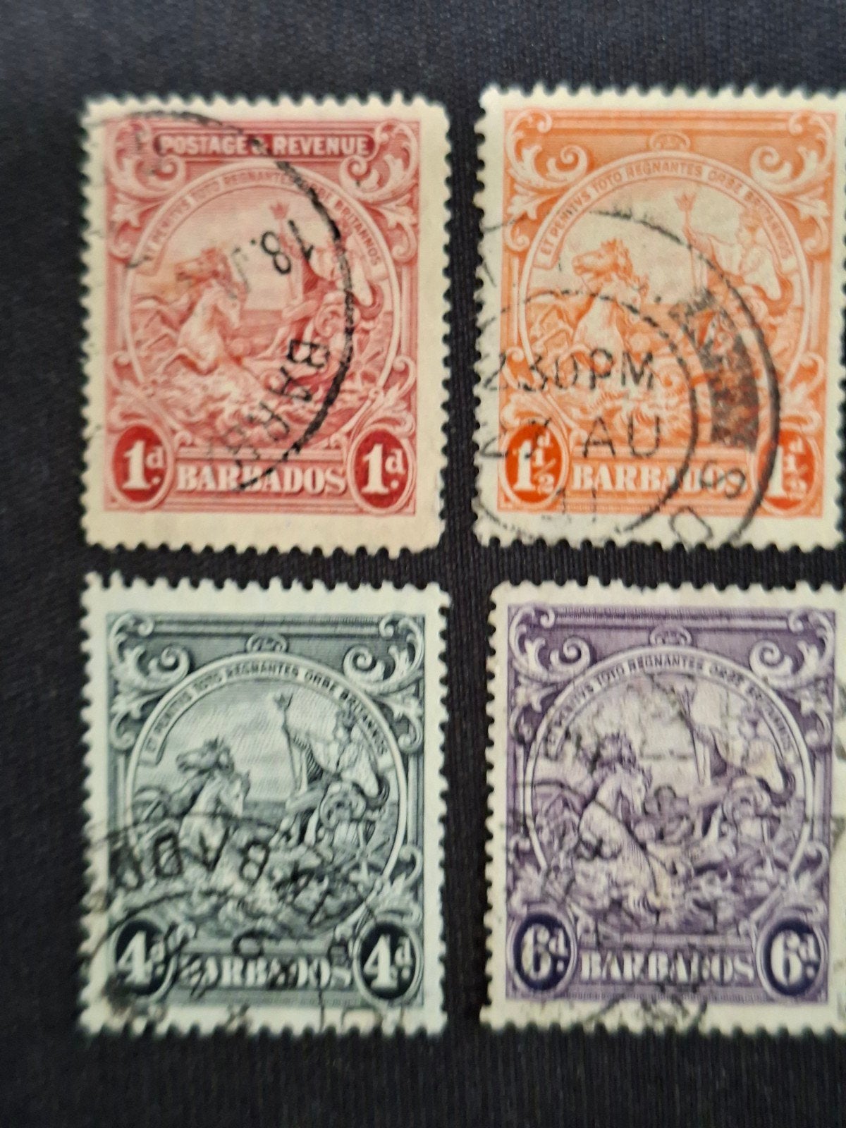 Barbados, Verzenden, Gestempeld, Midden-Amerika