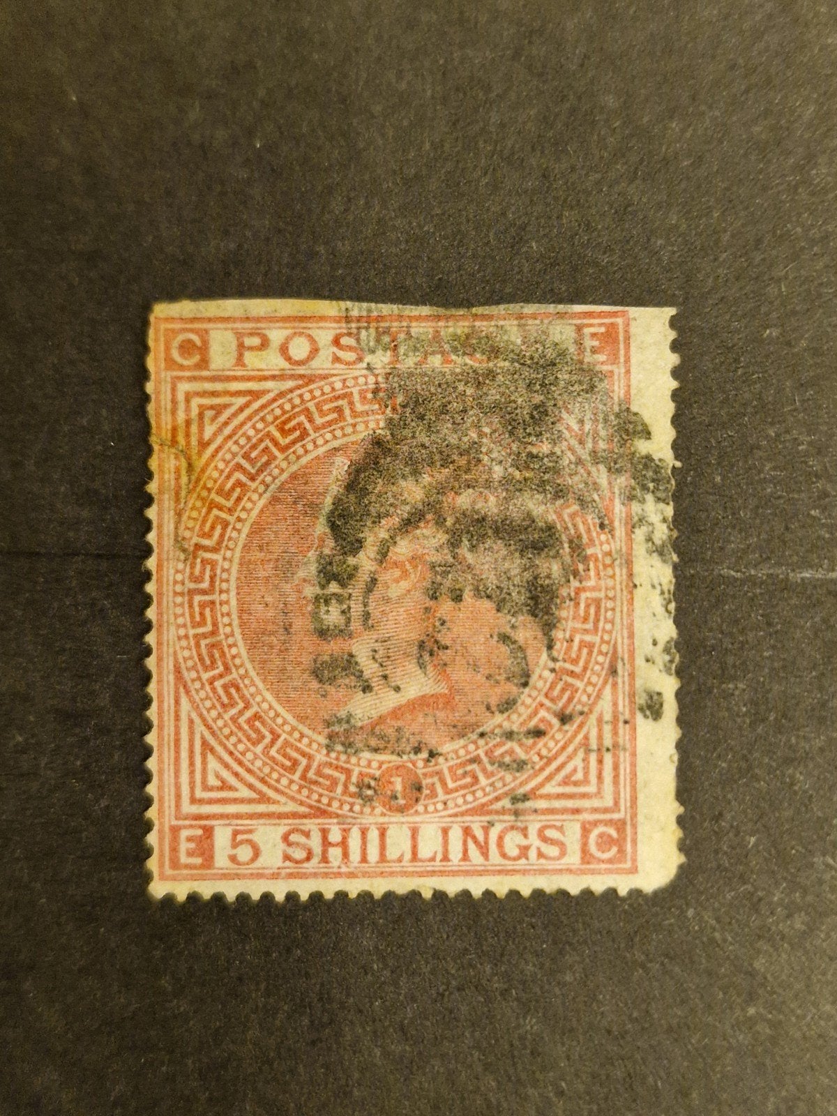 Groot Brittannië,  Engeland 35 1867 5 Shilling lees, Ophalen of Verzenden, Gestempeld