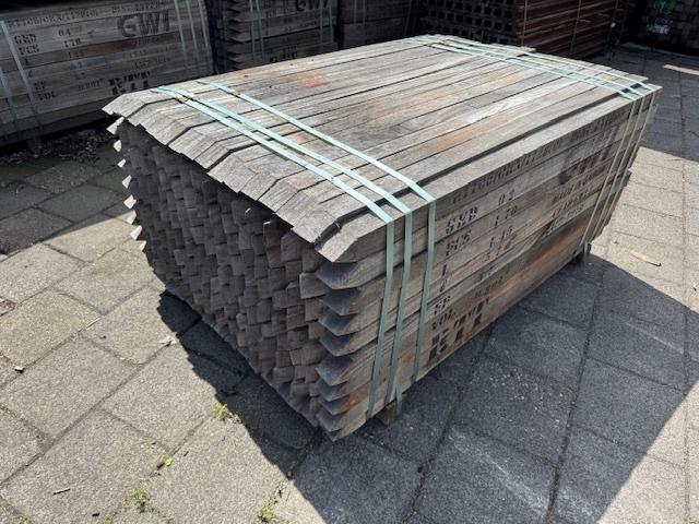 Pakket hardhouten palen 150x6x6cm (170 stuks), Tuin en Terras, Palen, Balken en Planken, Ophalen, Palen, Nieuw, Hardhout