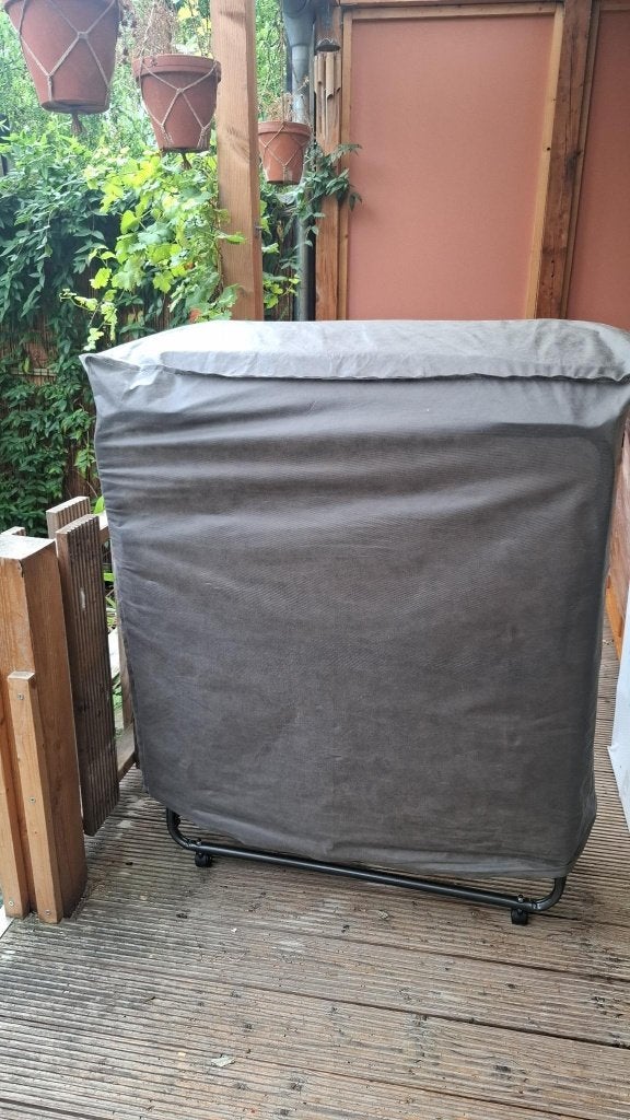 Vouwbed Luxor 90x200 inclusief beschermhoes, Ophalen, 90 cm, Eenpersoons, Zwart