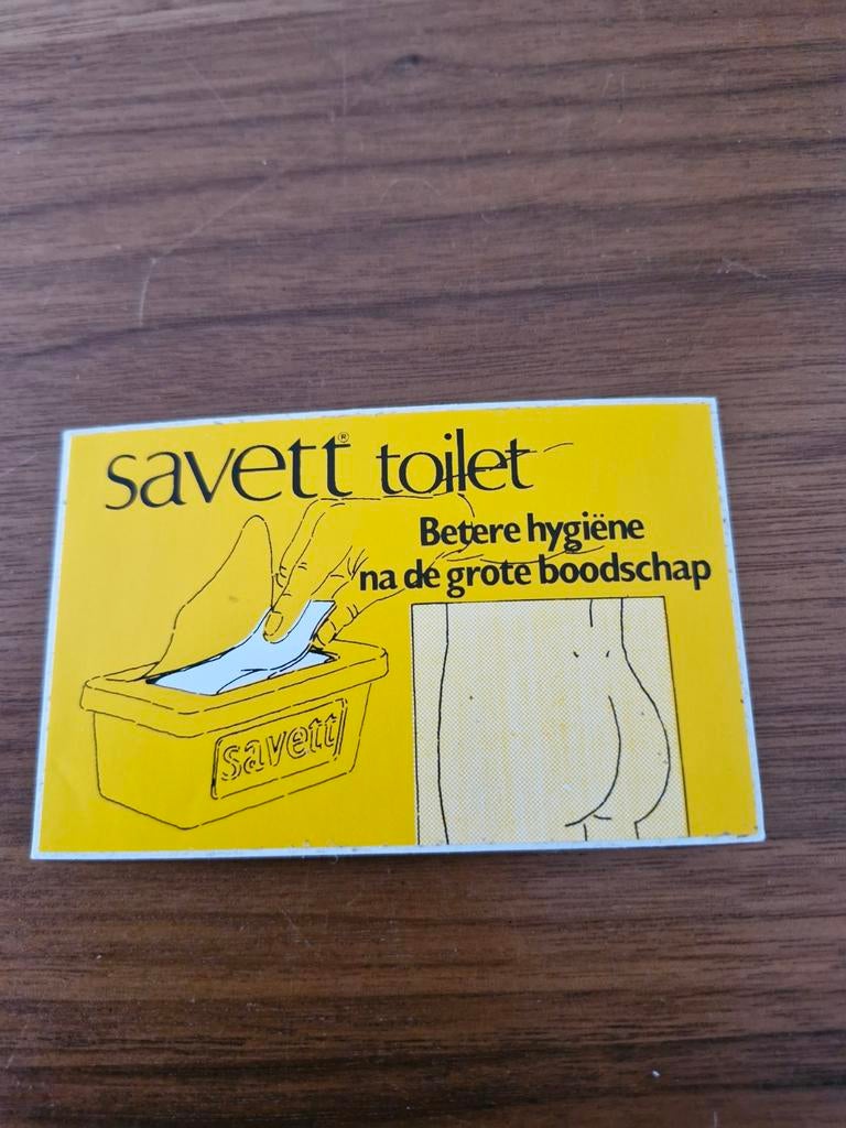 7779 Sticker Savett Toilet, Ophalen of Verzenden, Zo goed als nieuw