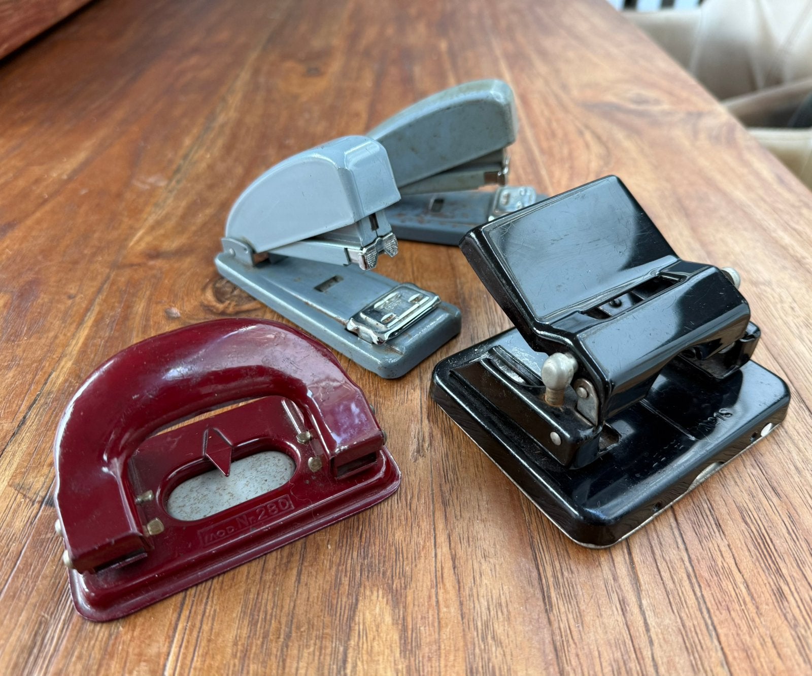 Vintage Kantoorset (4-delig) Leitz, SAX 280 & 2x RO-MA, Ophalen of Verzenden