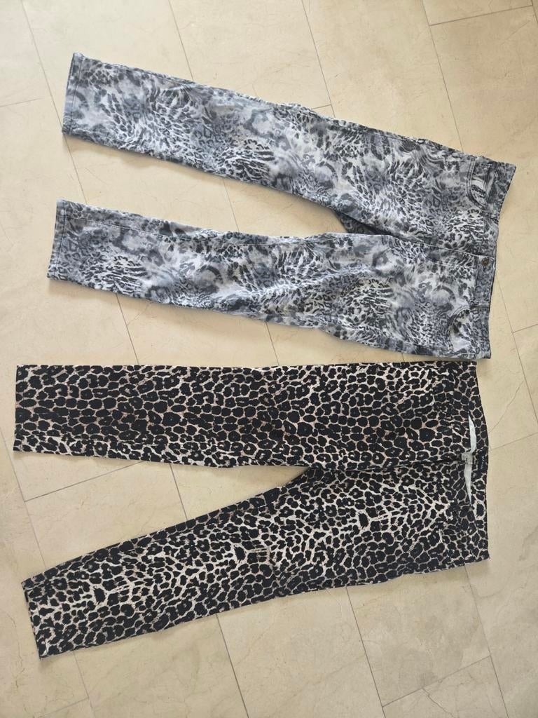2 broeken MS Mode, maat 48, dierenprint, Kleding | Dames, Broeken en Pantalons, Zwart, Maat 46/48 (XL) of groter, Ophalen of Verzenden