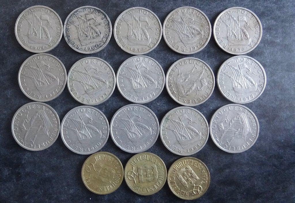 Munten Portugal, Postzegels en Munten, Ophalen of Verzenden, Overige landen