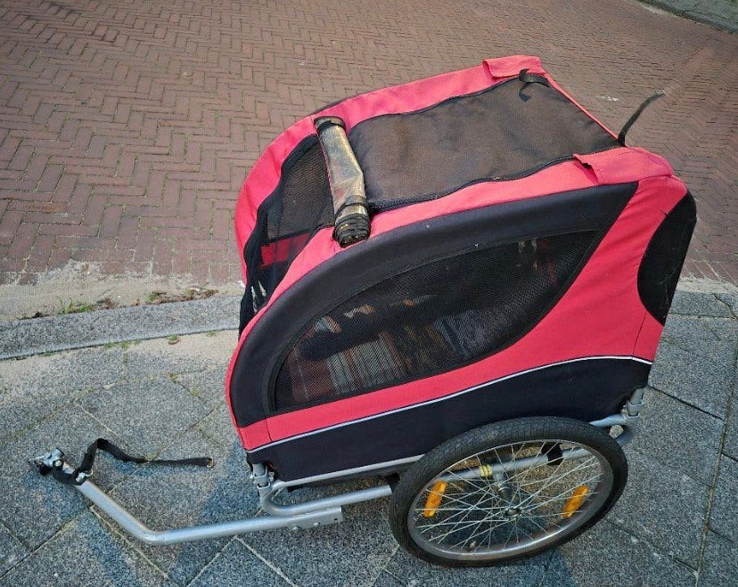 Hondenkar groot voor de fiets, Fietsen en Brommers, Fietsaccessoires | Aanhangers en Karren, Ophalen of Verzenden, Gebruikt, Hondenkar