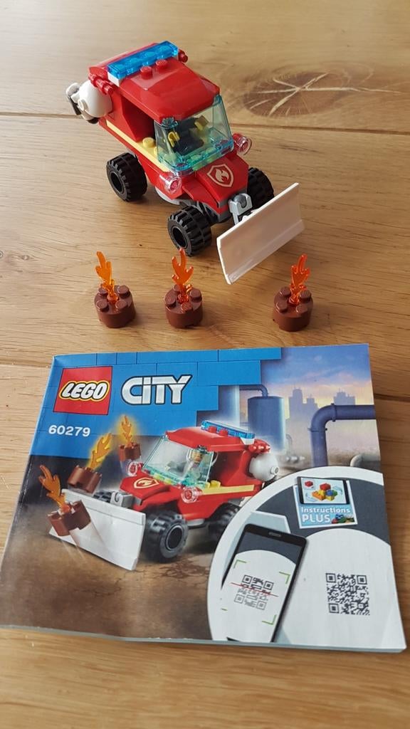 Lego City 60279 Brandweerwagen & 30367 Helikopter - Compleet, Ophalen, Zo goed als nieuw, Complete set, Lego