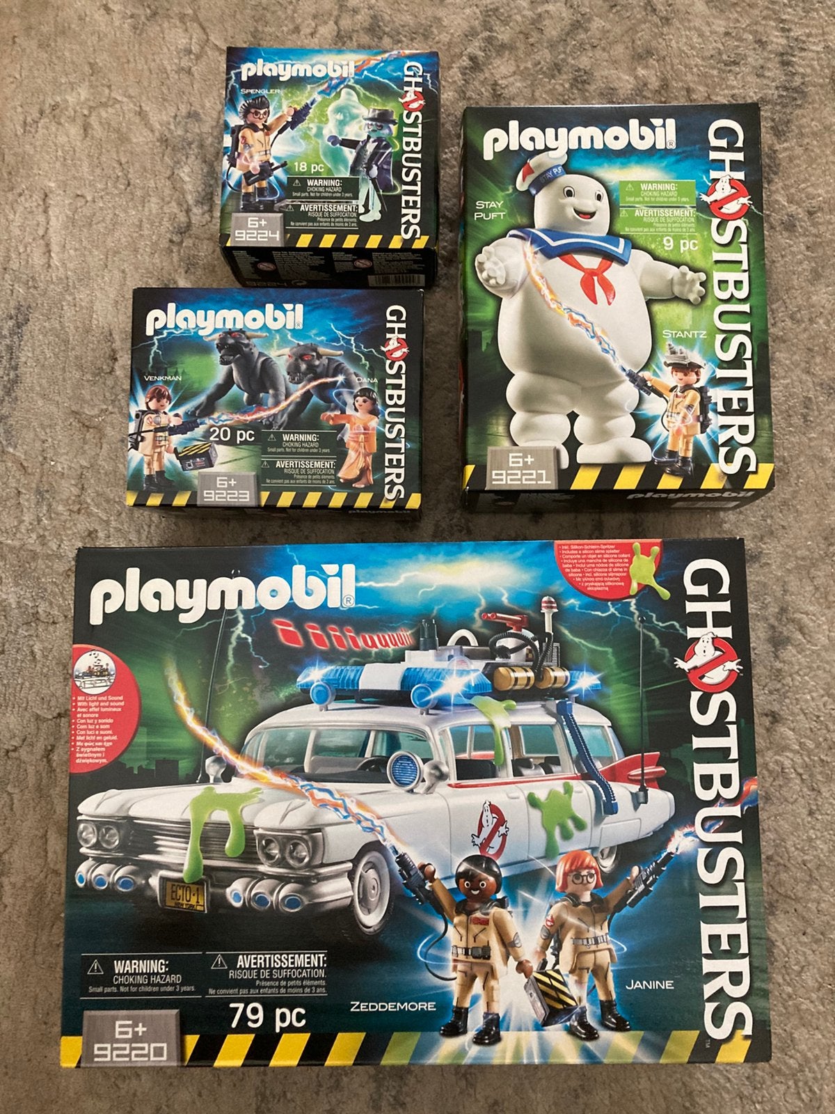 4 Playmobil GhostBusters 9220, 9221, 9223, 9224 (new), Complete set, Overige typen, Nieuw, Ophalen of Verzenden