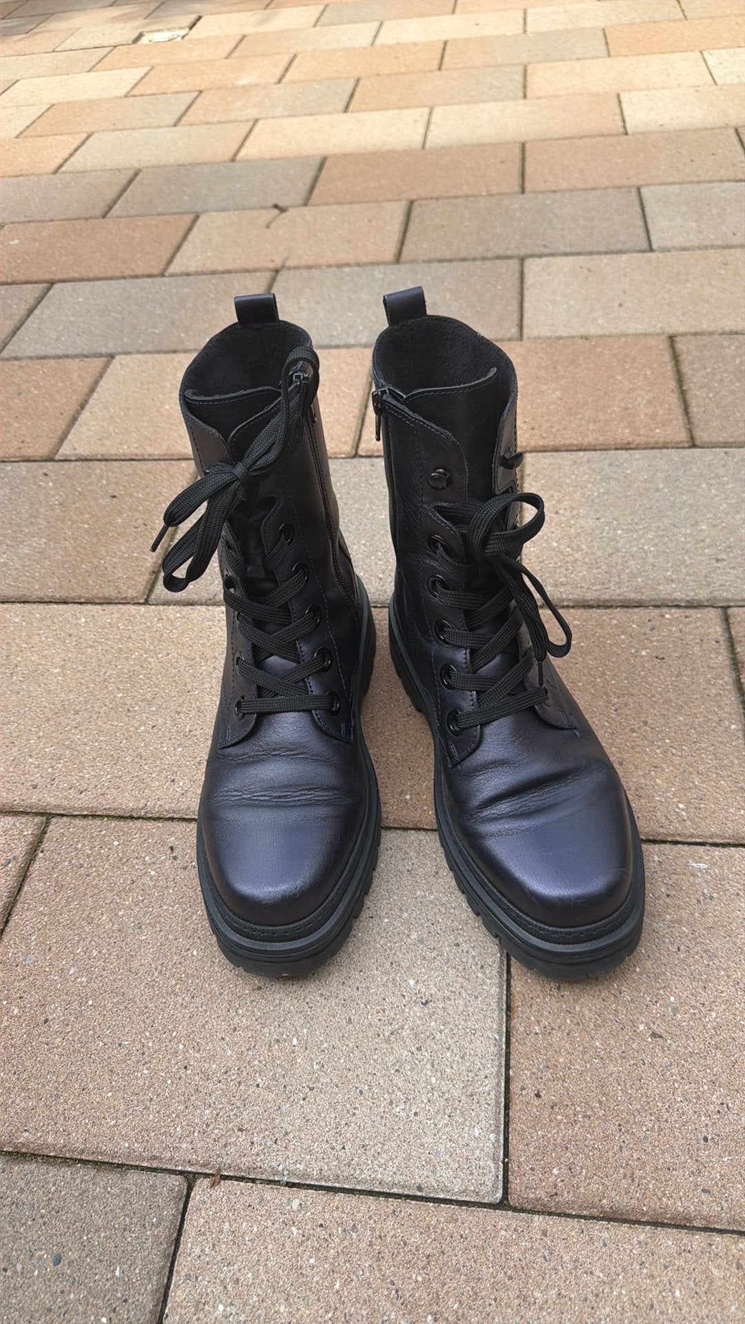 Nachtblauw/ zwart leren Gabor Boots maat 43, Blauw, Lage of Enkellaarzen, Ophalen of Verzenden, Gedragen